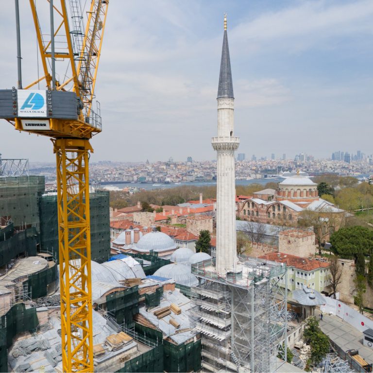 Ayasofya’nın kuzeydoğu minaresindeki restorasyon çalışmaları başarıyla tamamlandı
