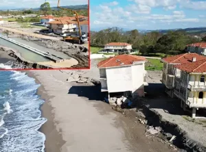 Karasu’da Erozyonla Mücadele İçin Sahil Koruma Duvarı İnşaatı Başladı