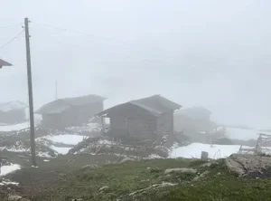 Ardahan’ın yüksek bölgelerinde kar yağışı ve sis ulaşımı olumsuz etkiledi