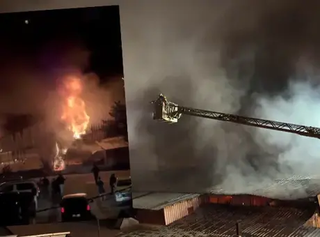 Arnavutköy’deki fabrika yangını hızla yayılınca itfaiye ekipleri alarm durumuna geçti