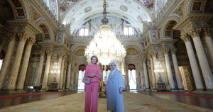 Belçika Kraliçesi Mathilde Dolmabahçe Sarayı’nda ağırlandı