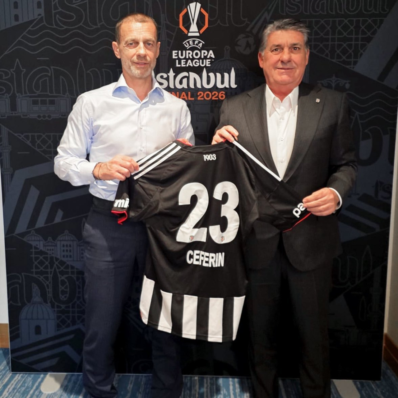 Beşiktaş Başkanı Serdal Adalı, İstanbul’da UEFA Başkanı Ceferin ile görüştü