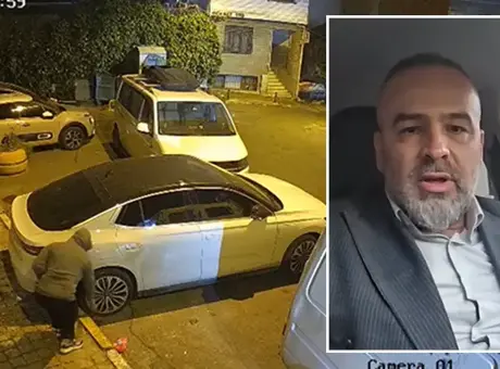 Beyoğlu’nda yerli otomobilin lastiklerini bıçaklayan saldırganlar aranıyor