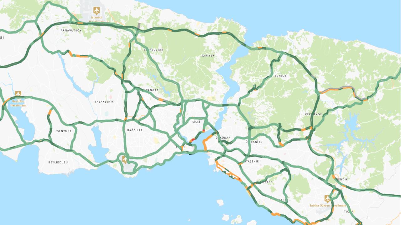 İstanbul’da Kurban Bayramı tatilinde trafik yoğunluğu görece azaldı