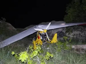 Kapadokya’da motor arızası nedeniyle acil iniş yapan hava aracında iki kişi yaralandı