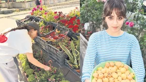 Sıla Türkoğlu İzmir’de Bahçe İşleriyle Huzur Buluyor