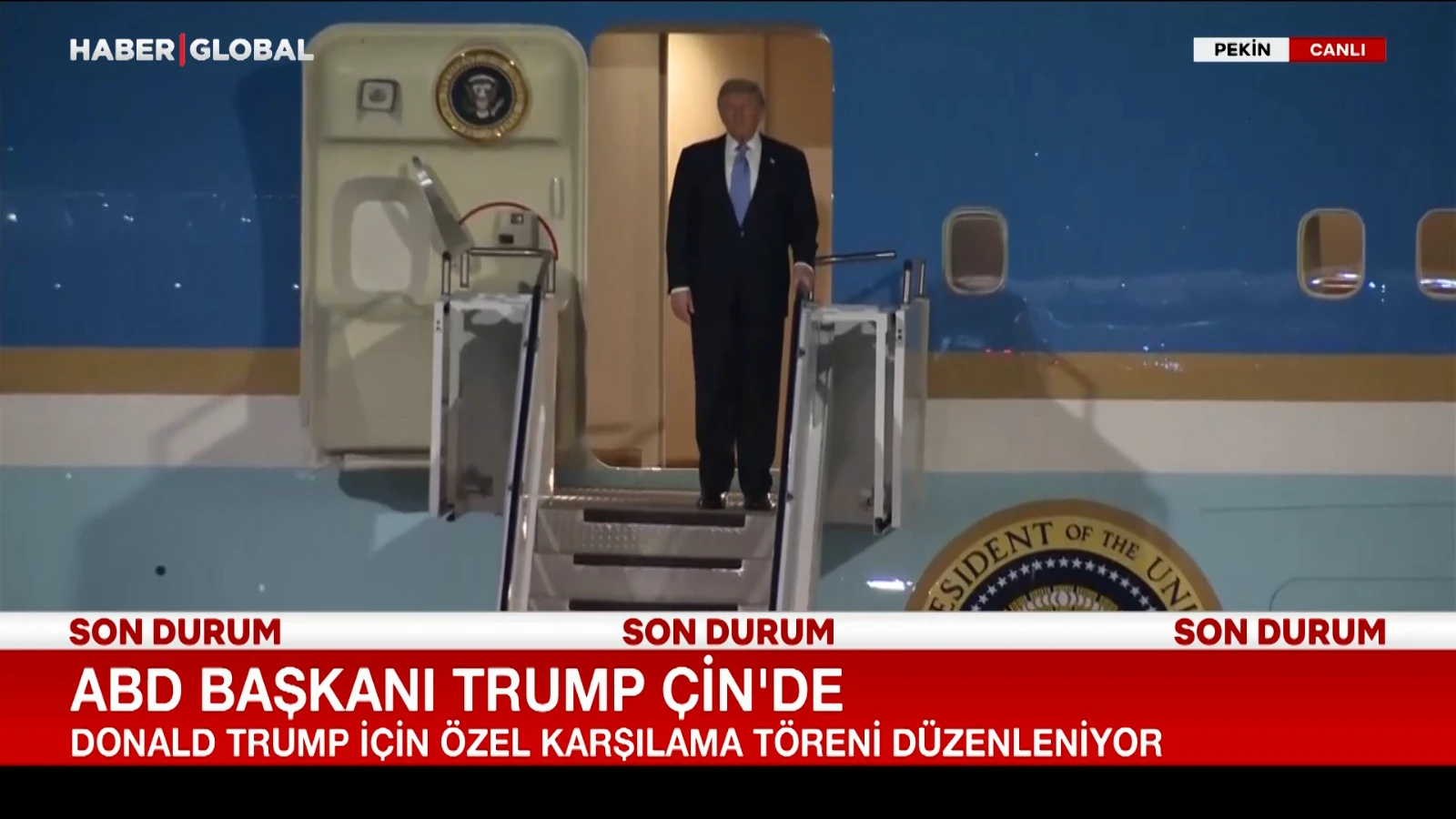 Trump’ın Çin Ziyaretinde Özel Karşılama Töreniyle Başlayan Üç Günlük Zirve