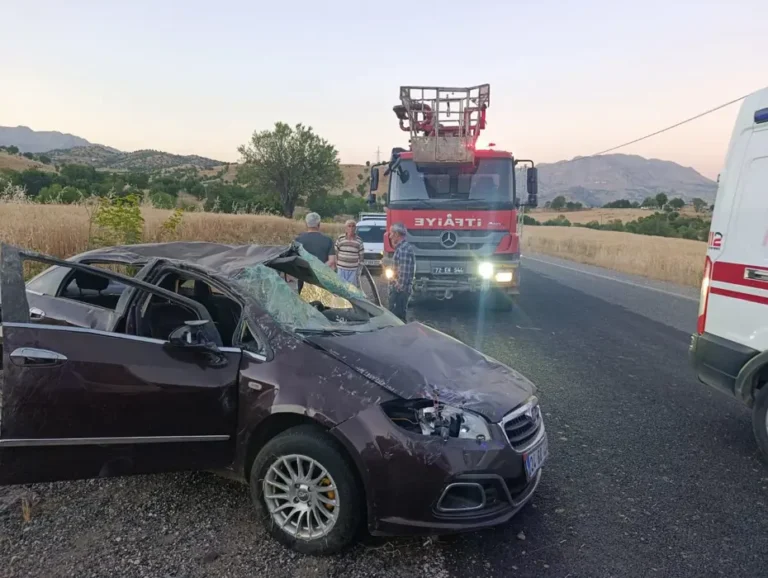 Diyarbakır Kulp’ta şarampole devrilen araçta anne ve 3 yaşındaki oğlu hayatını kaybetti