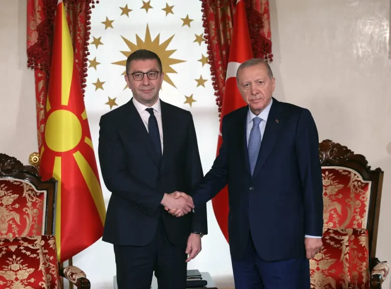 Erdoğan ve Mickoski, Türkiye-Kuzey Makedonya işbirliğini Dolmabahçe’de masaya yatırdı
