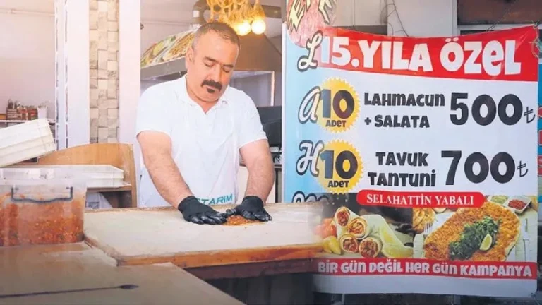 Sivas’ta Selahattin Yabalı’nın 50 TL’lik lahmacunu şikayet konusu oldu