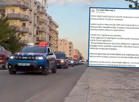 Türkiye genelinde 21 ilde eş zamanlı DEAŞ operasyonlarıyla 70 zanlı gözaltına alındı