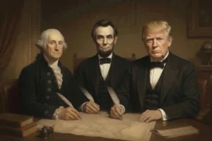Trump son paylaşımında Abraham Lincoln ve George Washington’la yan yana